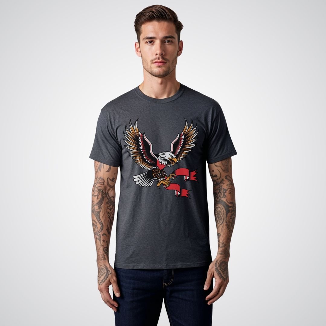 Classic Eagle in Flight Traditional Tattoo Unisex T-shirt - Tattoo Unleashed