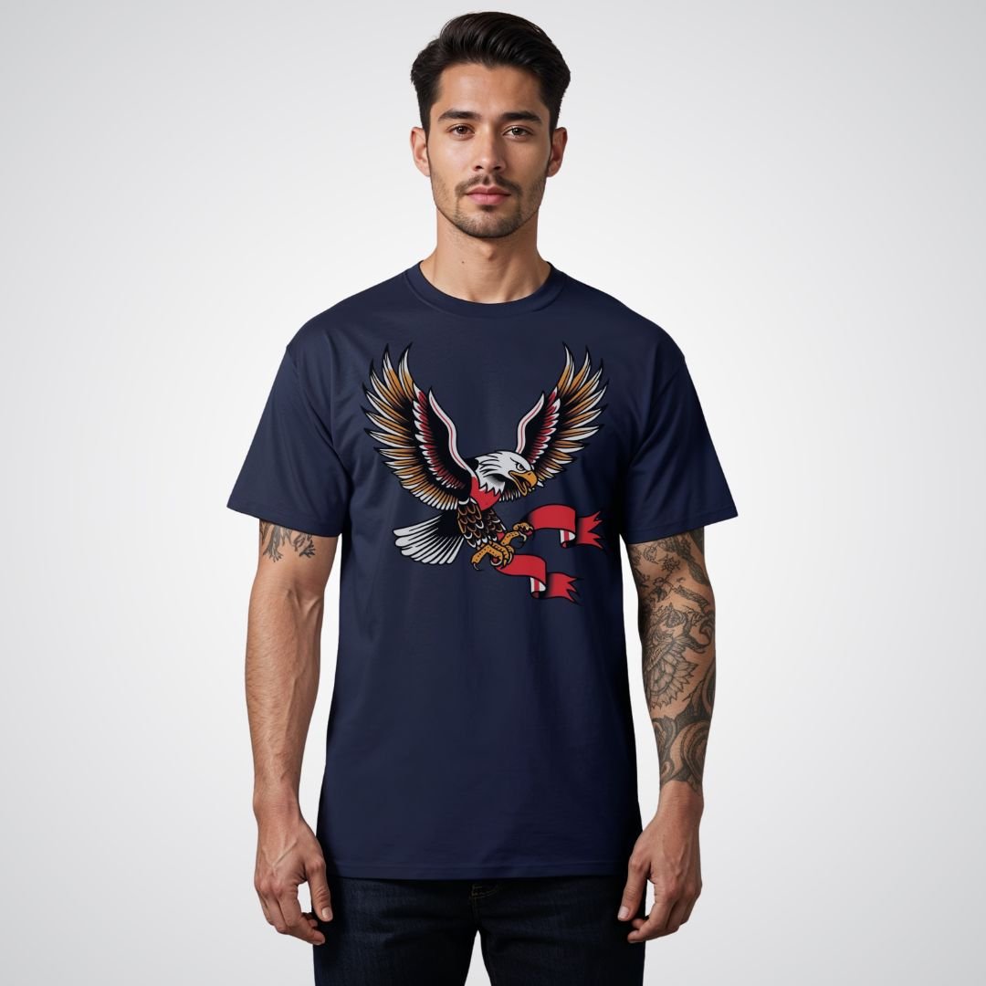 Classic Eagle in Flight Traditional Tattoo Unisex T-shirt - Tattoo Unleashed