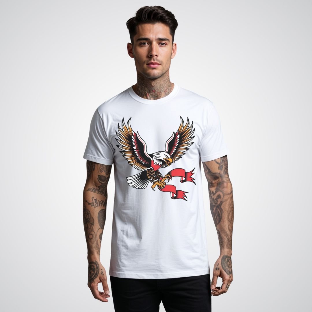 Classic Eagle in Flight Traditional Tattoo Unisex T-shirt - Tattoo Unleashed