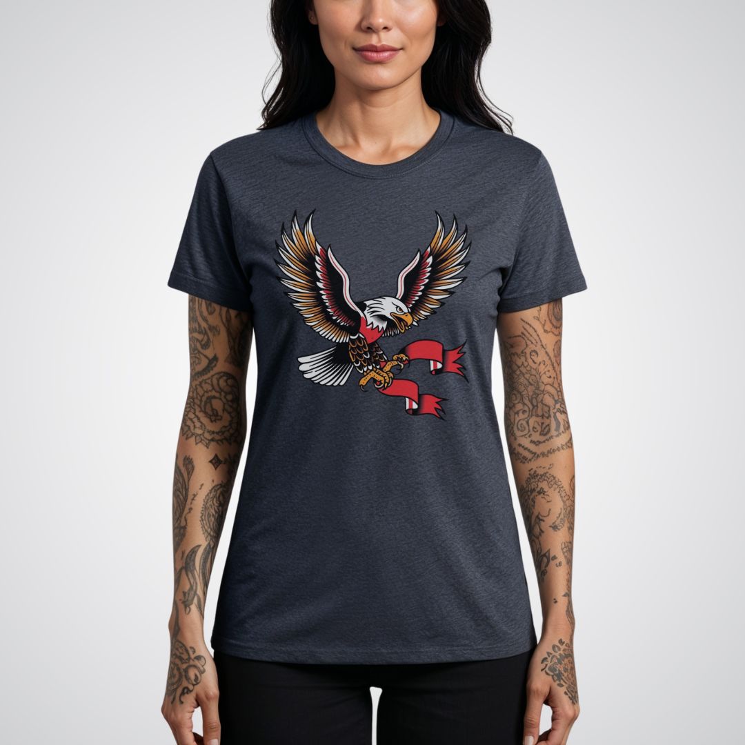 Classic Eagle in Flight Traditional Tattoo Unisex T-shirt - Tattoo Unleashed