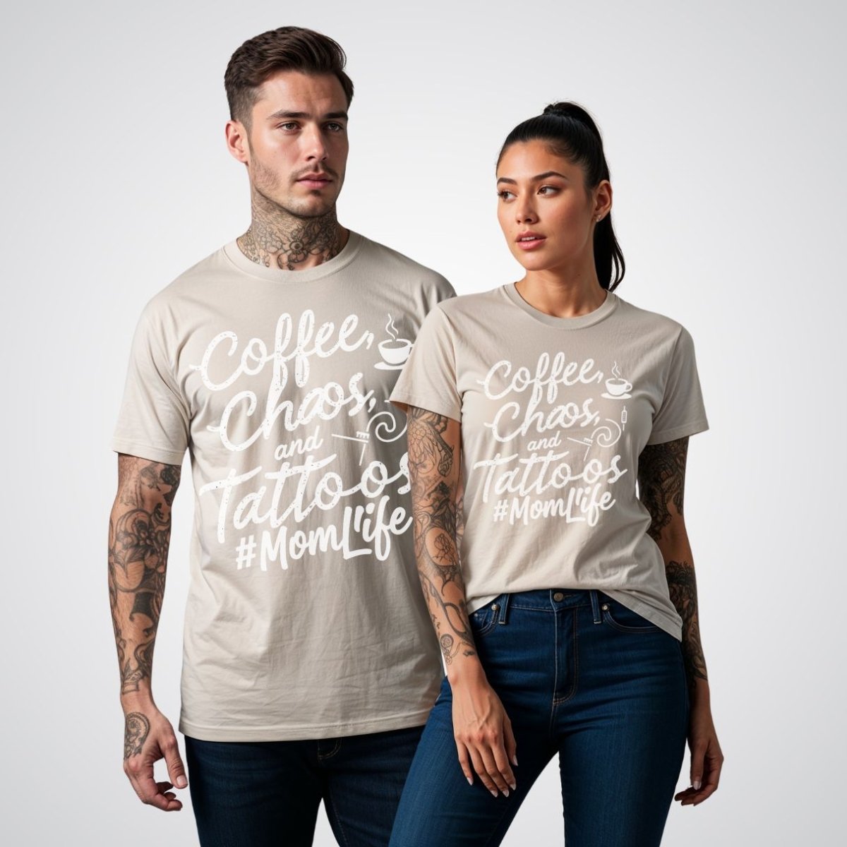 Coffee, Chaos, and Tattoos – #MomLife Tattoo Unisex T-Shirt - Tattoo Unleashed