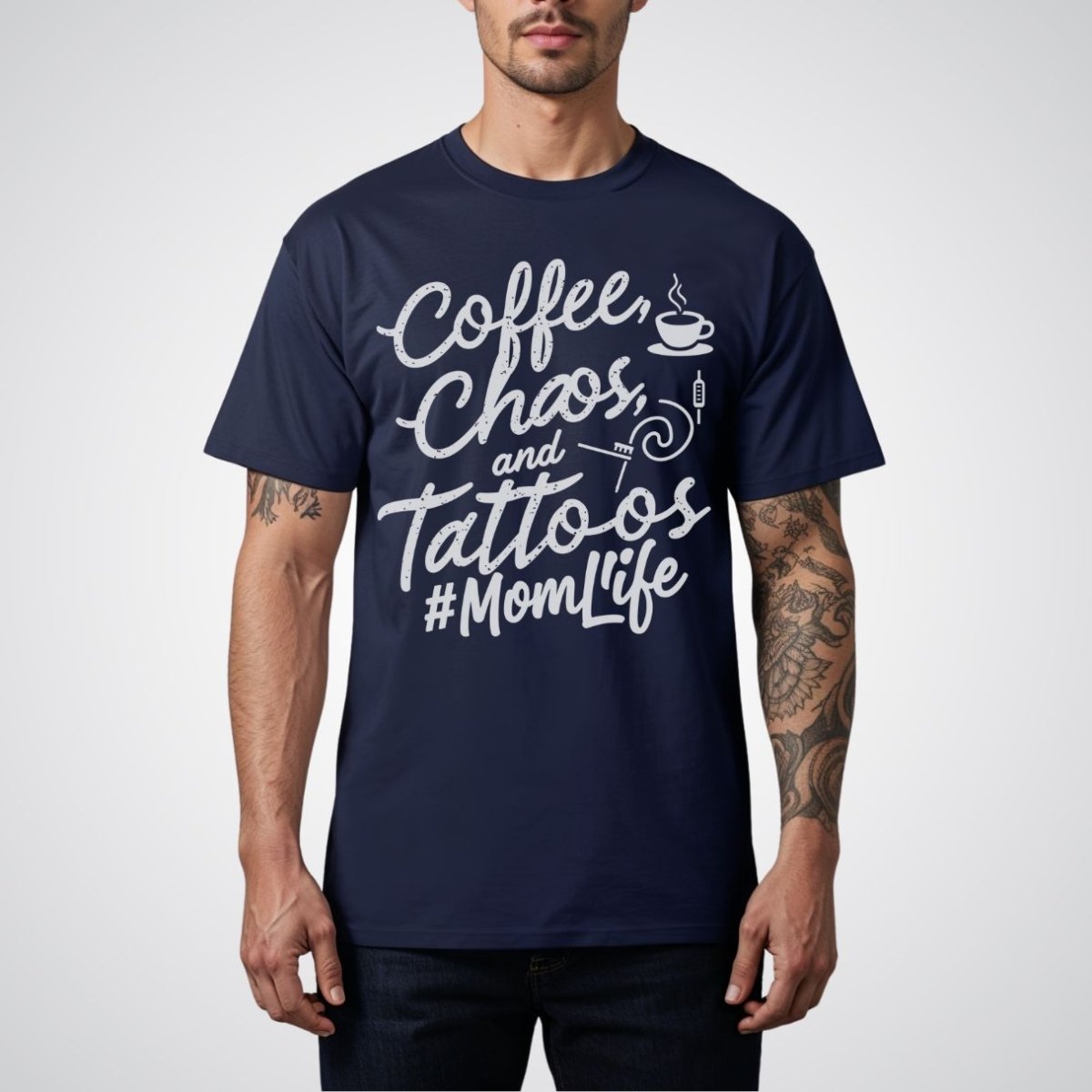 Coffee, Chaos, and Tattoos – #MomLife Tattoo Unisex T-Shirt - Tattoo Unleashed