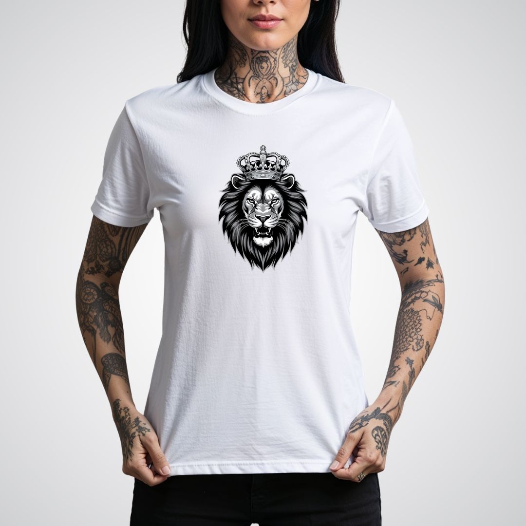 Crowned Lion Realism Tattoo Unisex T-Shirt - Tattoo Unleashed