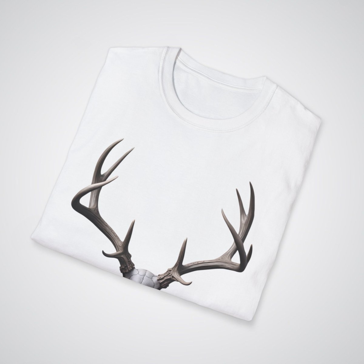 Deer Skull with Antlers Unisex Realism T-Shirt - Tattoo Unleashed