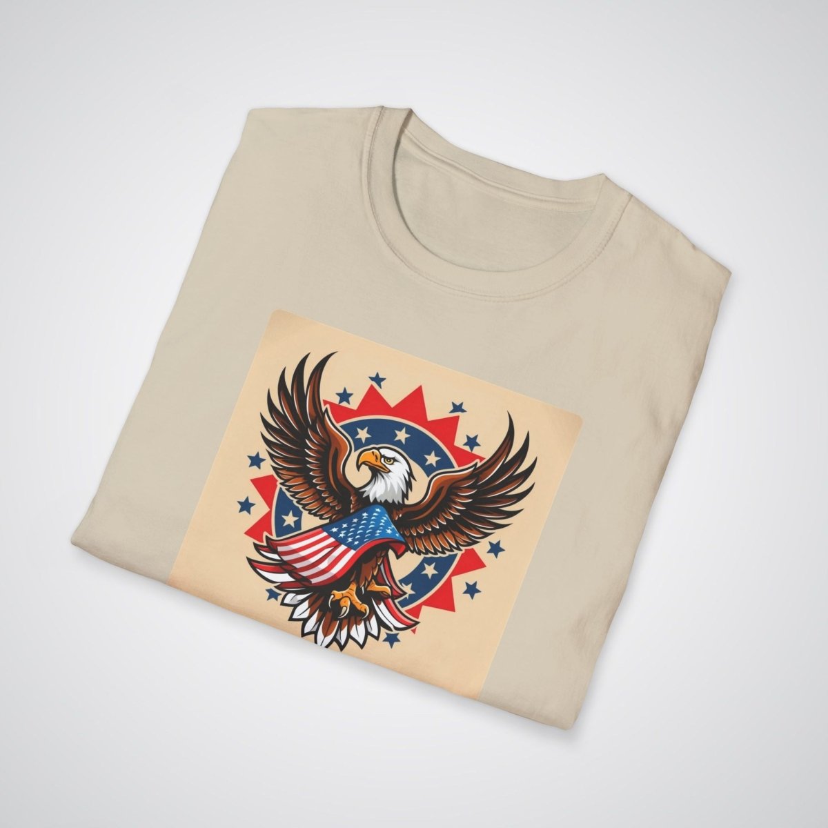 Eagle with American Flag Neo - Traditional Tattoo Unisex T-Shirt - Tattoo Unleashed