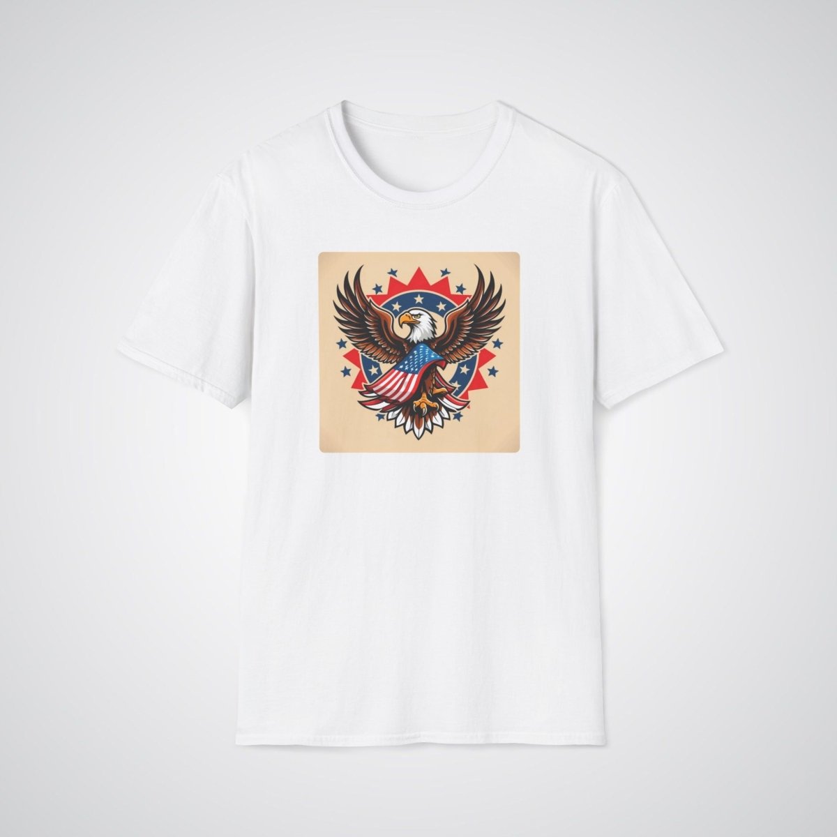 Eagle with American Flag Neo - Traditional Tattoo Unisex T-Shirt - Tattoo Unleashed