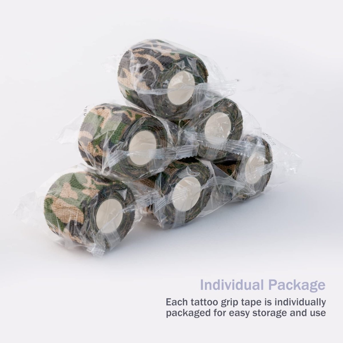 EZ Tattoo Grip Tape - 24pcs Camo Self Adhesive Bandage (1in x 5yd) for Tattoo Machine - Tattoo Unleashed