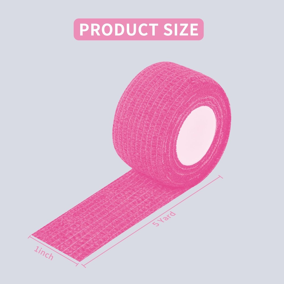 EZ Tattoo Grip Tape - 24pcs Pink Self Adhesive Bandage (1in x 5yd) for Tattoo Machine - Tattoo Unleashed