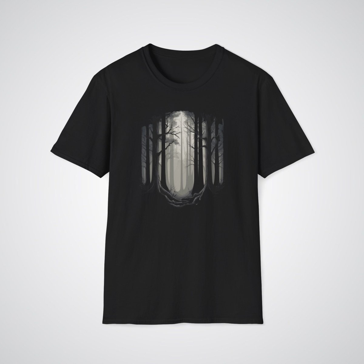 Forest of Trees with Fog Realism Tattoo Unisex T-Shirt - Tattoo Unleashed