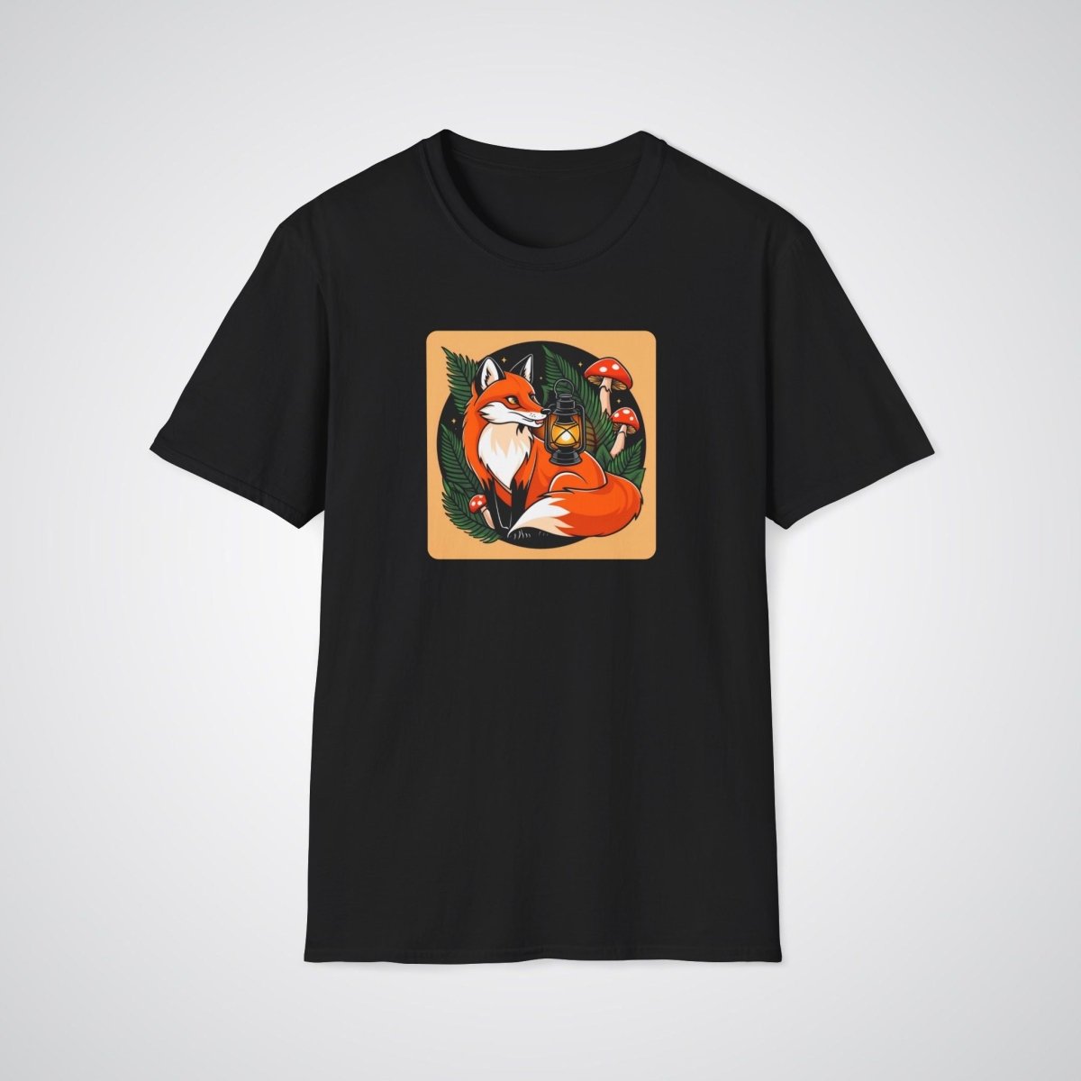 Fox with Lantern Neo - Traditional Tattoo Unisex T-Shirt - Tattoo Unleashed