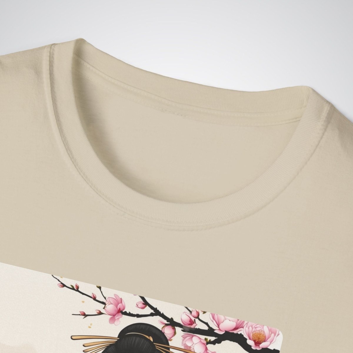 Geisha with a Fan Japanese Tattoo Unisex T-Shirt - Tattoo Unleashed