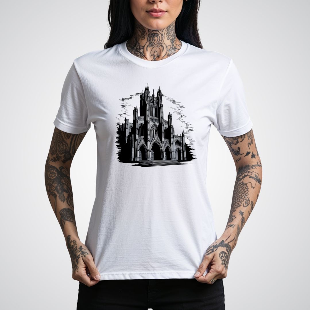 Gothic Cathedral Realism Tattoo Unisex T-Shirt - Tattoo Unleashed