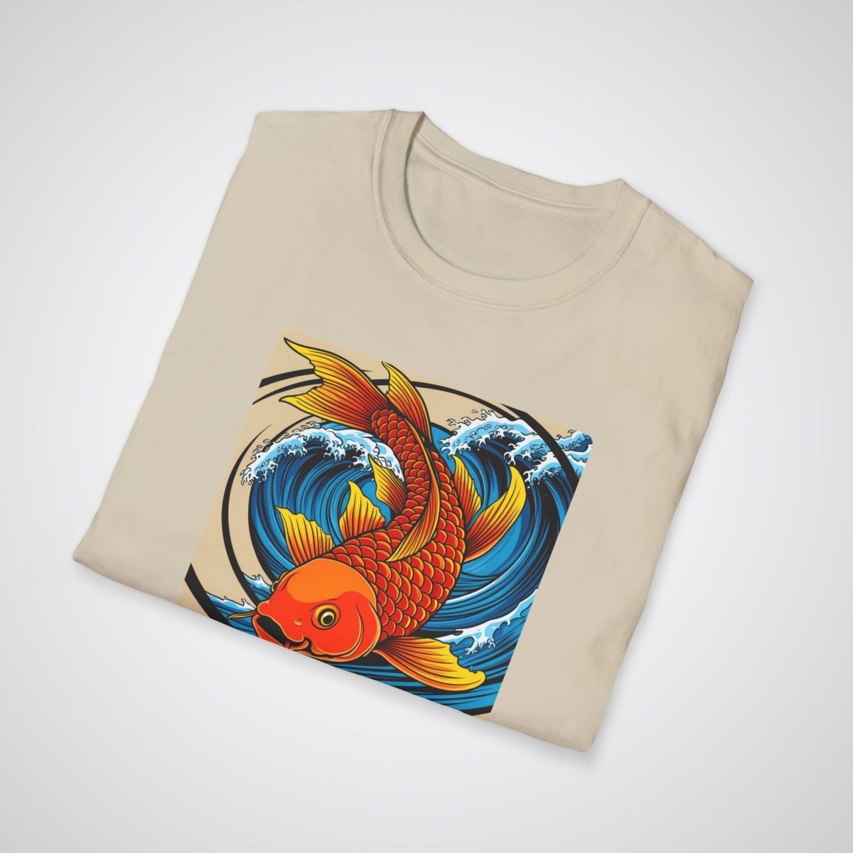 Koi Fish Swimming Upstream Japanese Tattoo Unisex T-Shirt - Tattoo Unleashed