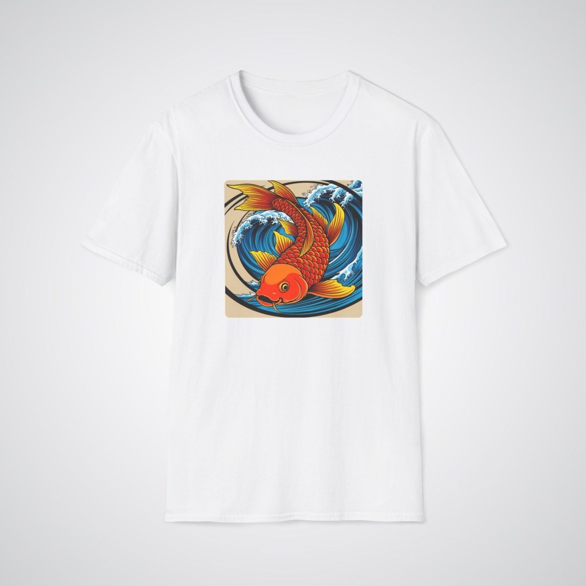 Koi Fish Swimming Upstream Japanese Tattoo Unisex T-Shirt - Tattoo Unleashed