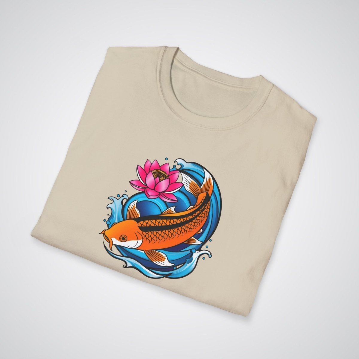 Koi Fish Swimming Upstream Neo - Traditional Tattoo Unisex T-Shirt - Tattoo Unleashed