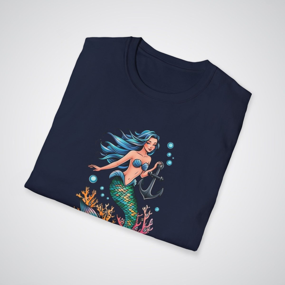 Mermaid with Anchor Neo - Traditional Tattoo Unisex T-Shirt - Tattoo Unleashed