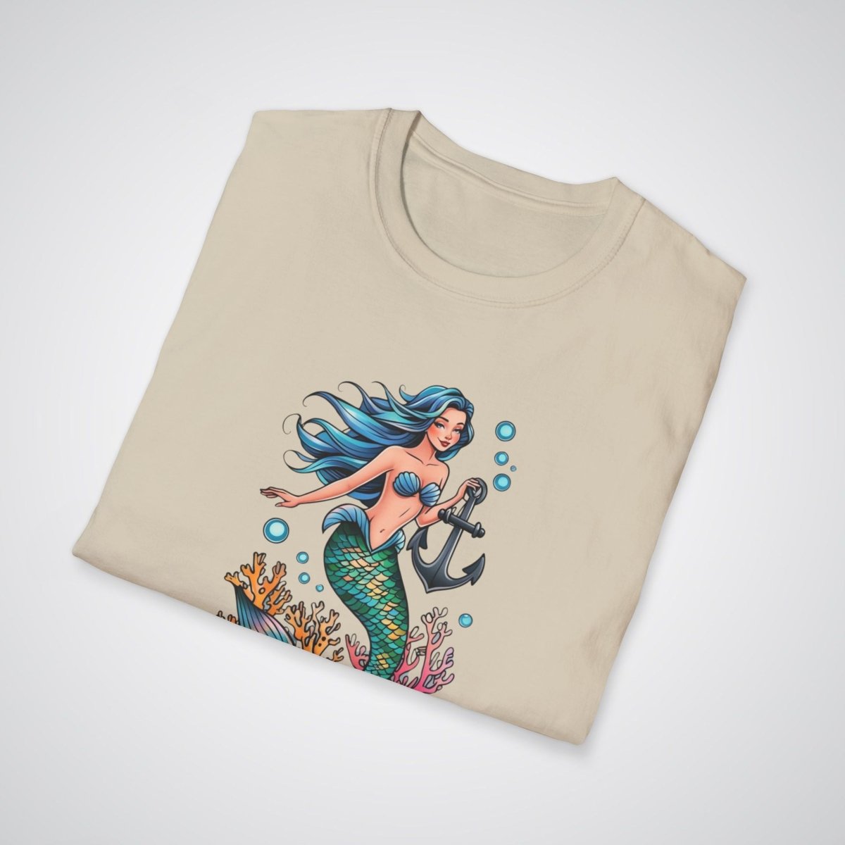 Mermaid with Anchor Neo - Traditional Tattoo Unisex T-Shirt - Tattoo Unleashed