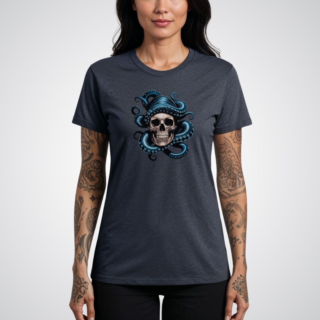 Octopus with Skull Realism Tattoo Unisex T-Shirt - Tattoo Unleashed