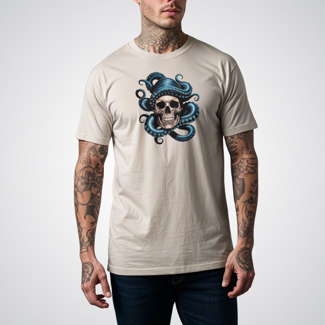 Octopus with Skull Realism Tattoo Unisex T-Shirt - Tattoo Unleashed