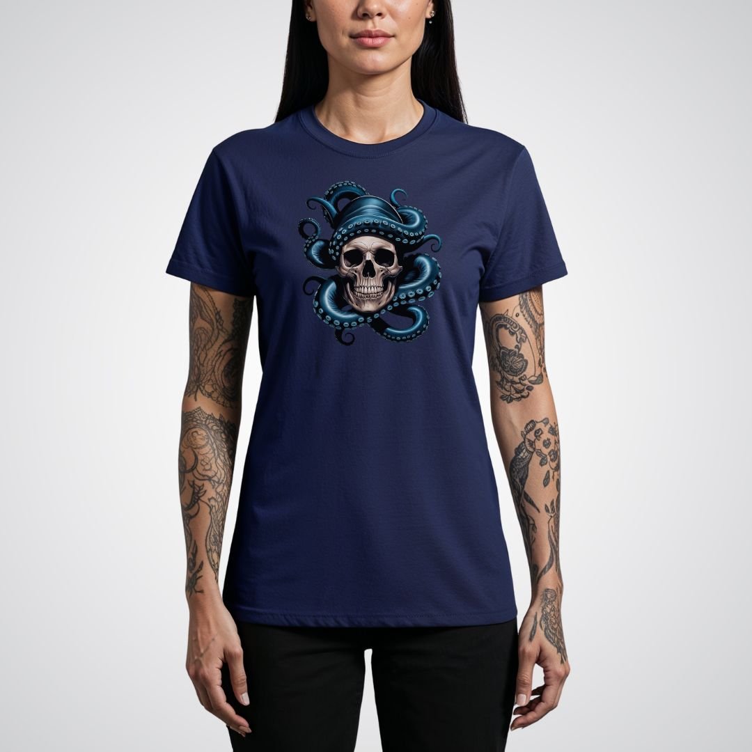 Octopus with Skull Realism Tattoo Unisex T-Shirt - Tattoo Unleashed