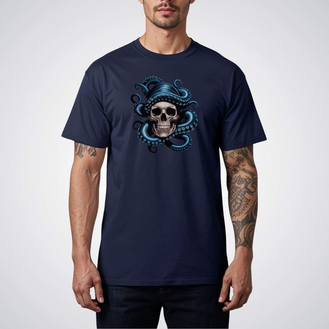 Octopus with Skull Realism Tattoo Unisex T-Shirt - Tattoo Unleashed