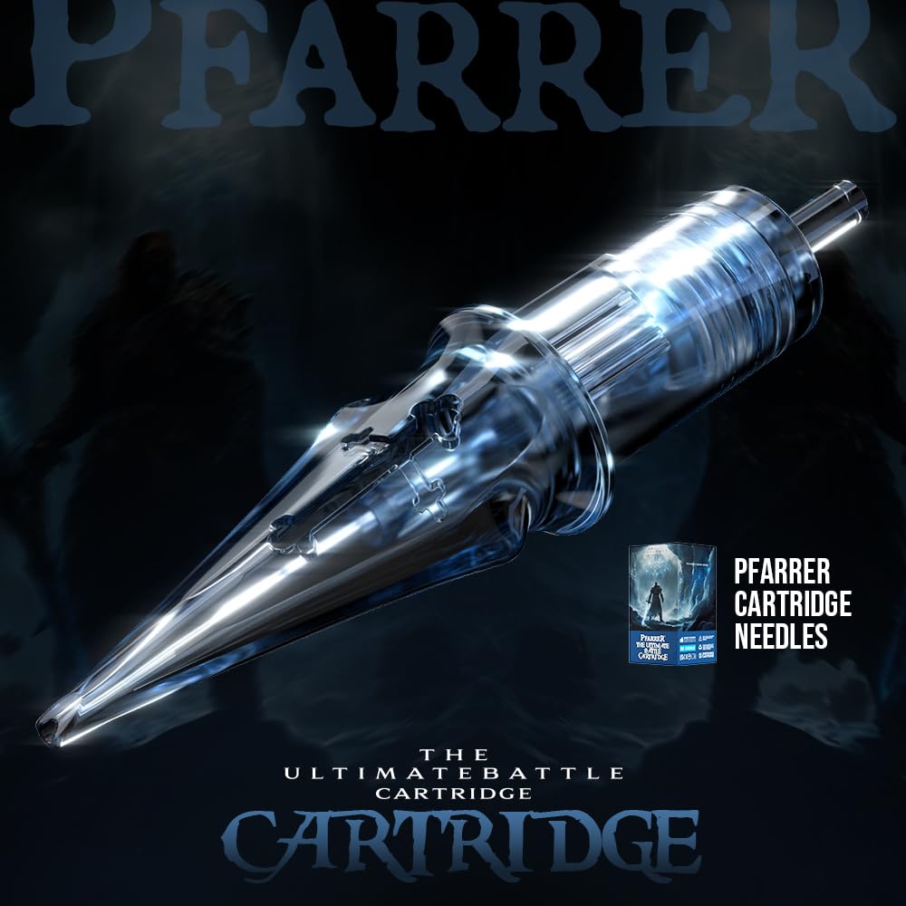 PFARRER Tattoo Needle Cartridges - 50pcs. Mixed Sizes Standard Round Liner, Round Shader, Weaved Magnum - Tattoo Unleashed