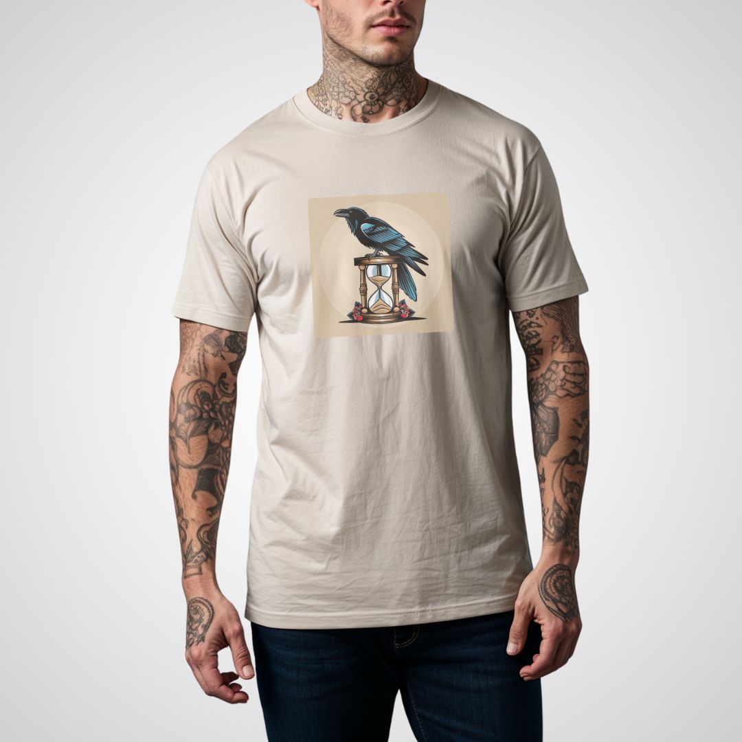 Raven with Hourglass Neo - Traditional Tattoo Unisex T-Shirt - Tattoo Unleashed