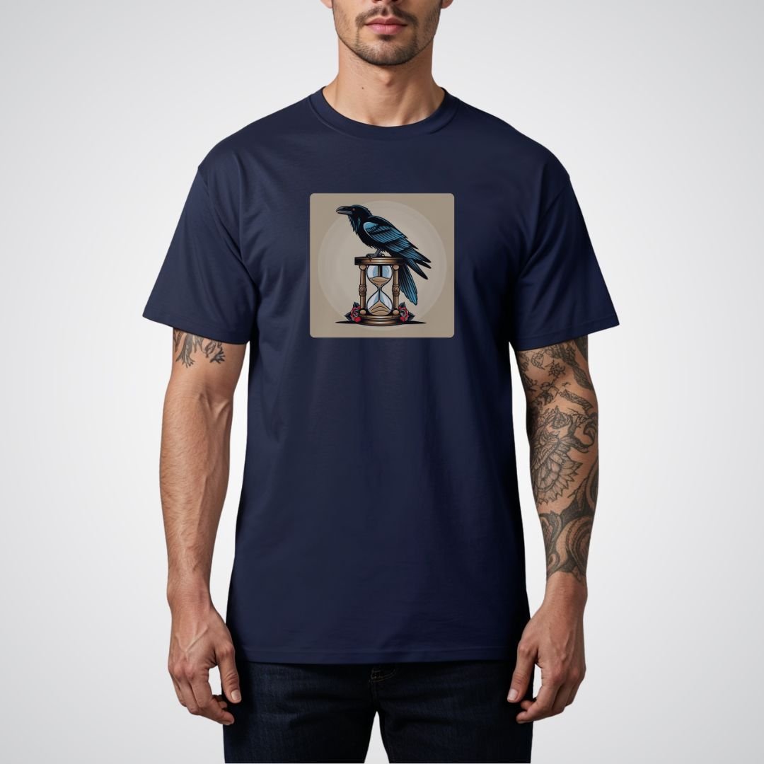 Raven with Hourglass Neo - Traditional Tattoo Unisex T-Shirt - Tattoo Unleashed