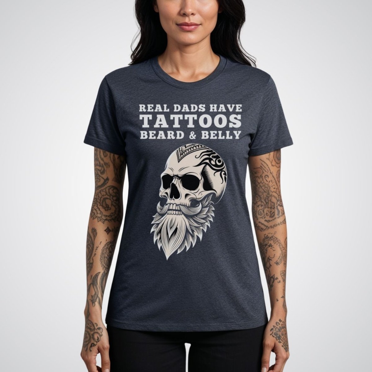 Real Dad Have Tattoos, Beard & Belly Tattoo Unisex T-Shirt - Tattoo Unleashed