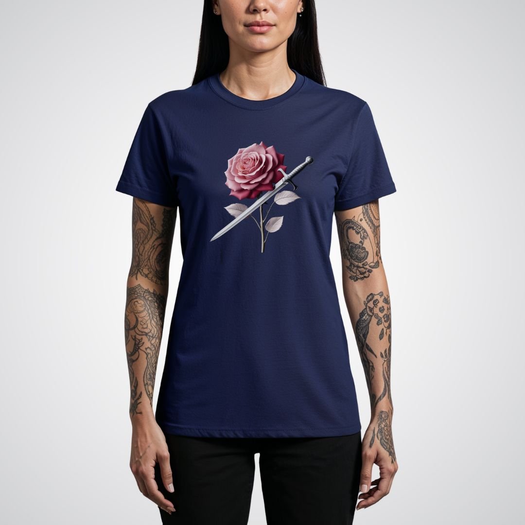 Rose and Dagger Realism Tattoo Unisex T-Shirt - Tattoo Unleashed