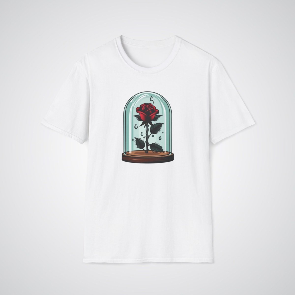 Rose in Glass Dome Neo - Traditional Tattoo Unisex T-Shirt - Tattoo Unleashed