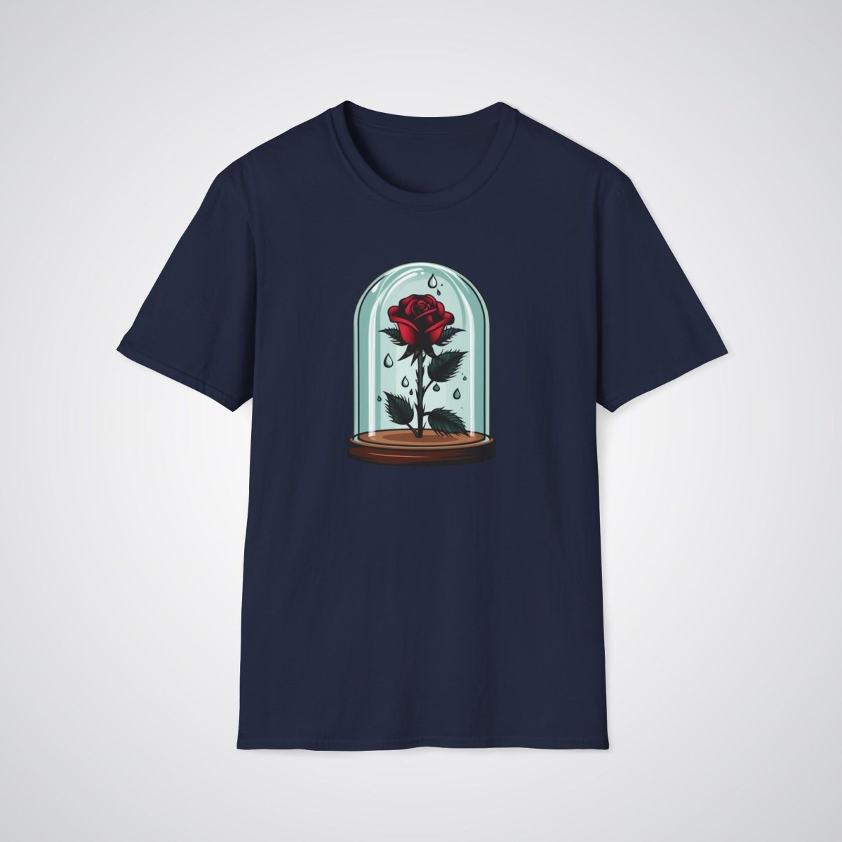 Rose in Glass Dome Neo - Traditional Tattoo Unisex T-Shirt - Tattoo Unleashed