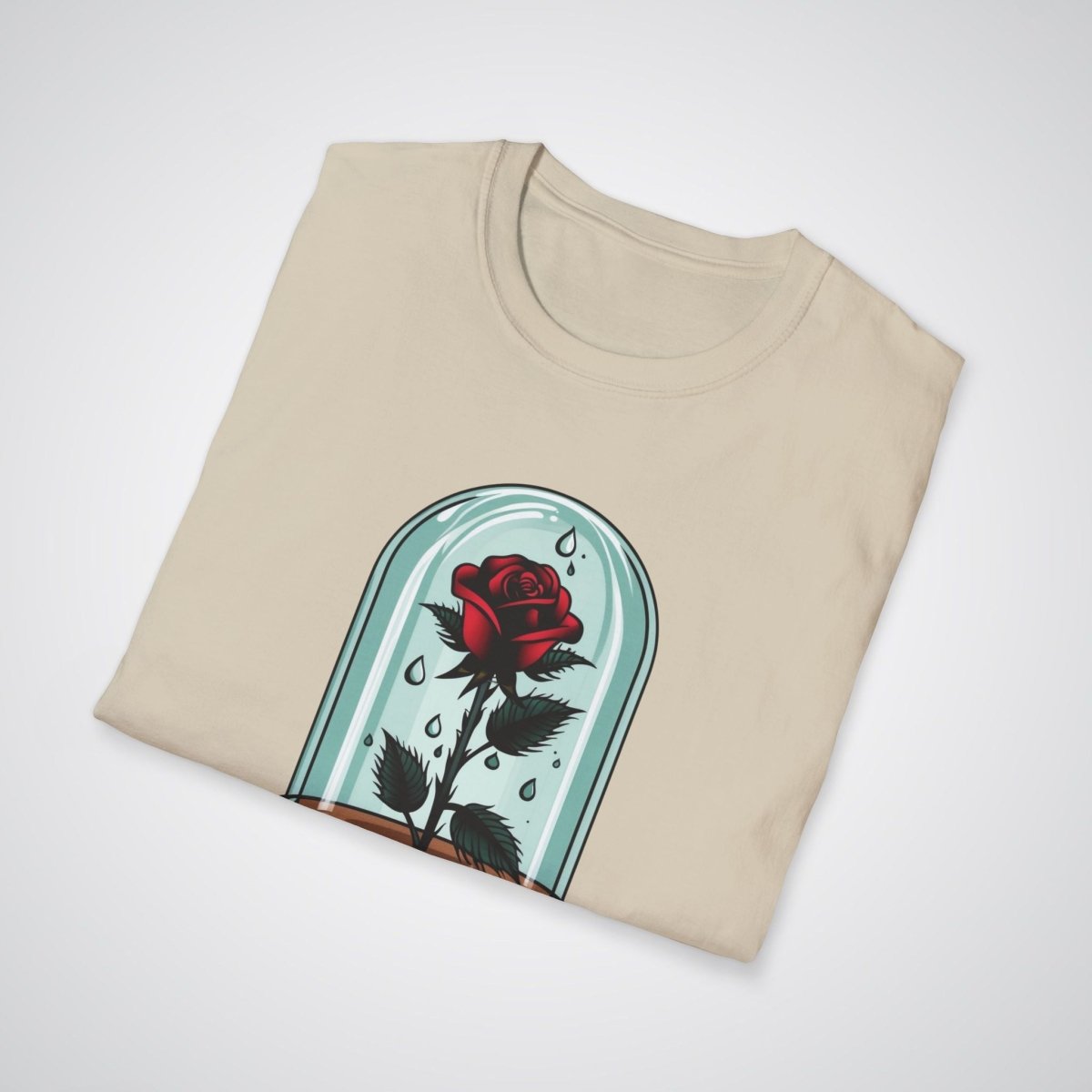 Rose in Glass Dome Neo - Traditional Tattoo Unisex T-Shirt - Tattoo Unleashed