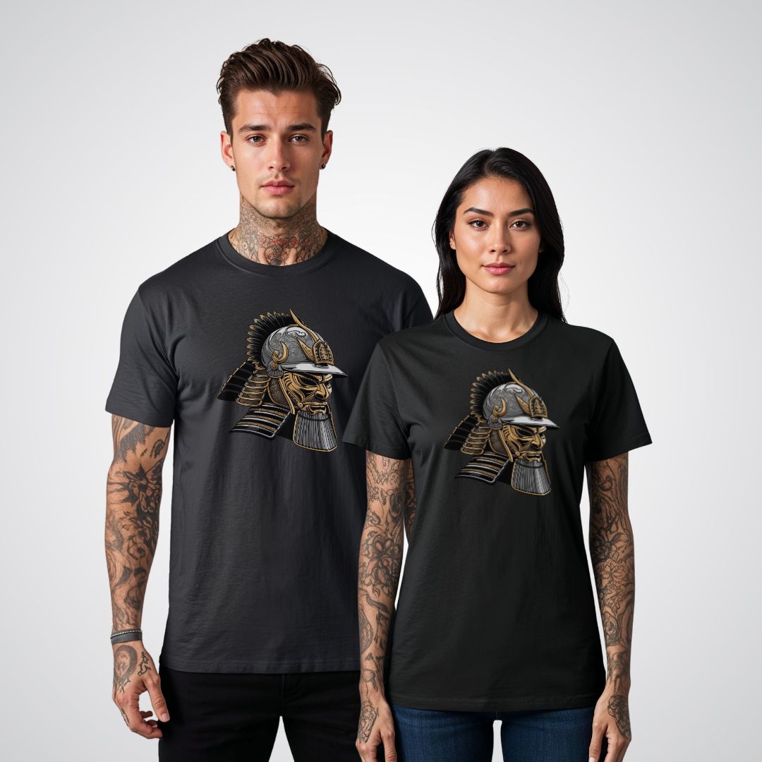 Samurai Helmet Kabuto Japanese Tattoo Unisex T-Shirt - Tattoo Unleashed