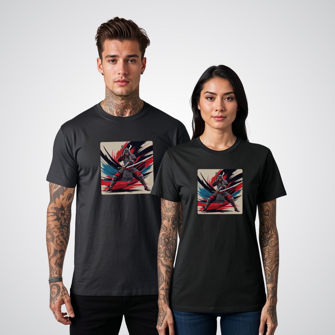 Samurai in Battle Japanese Tattoo Unisex T-Shirt - Tattoo Unleashed