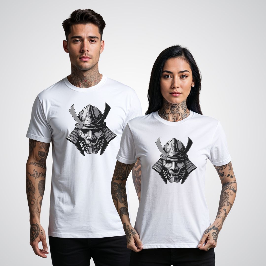 Samurai Mask Realism Tattoo Unisex T-Shirt - Tattoo Unleashed