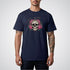 Skull with Clock and Flowers Neo - Traditional Tattoo Unisex T-Shirt - Tattoo Unleashed