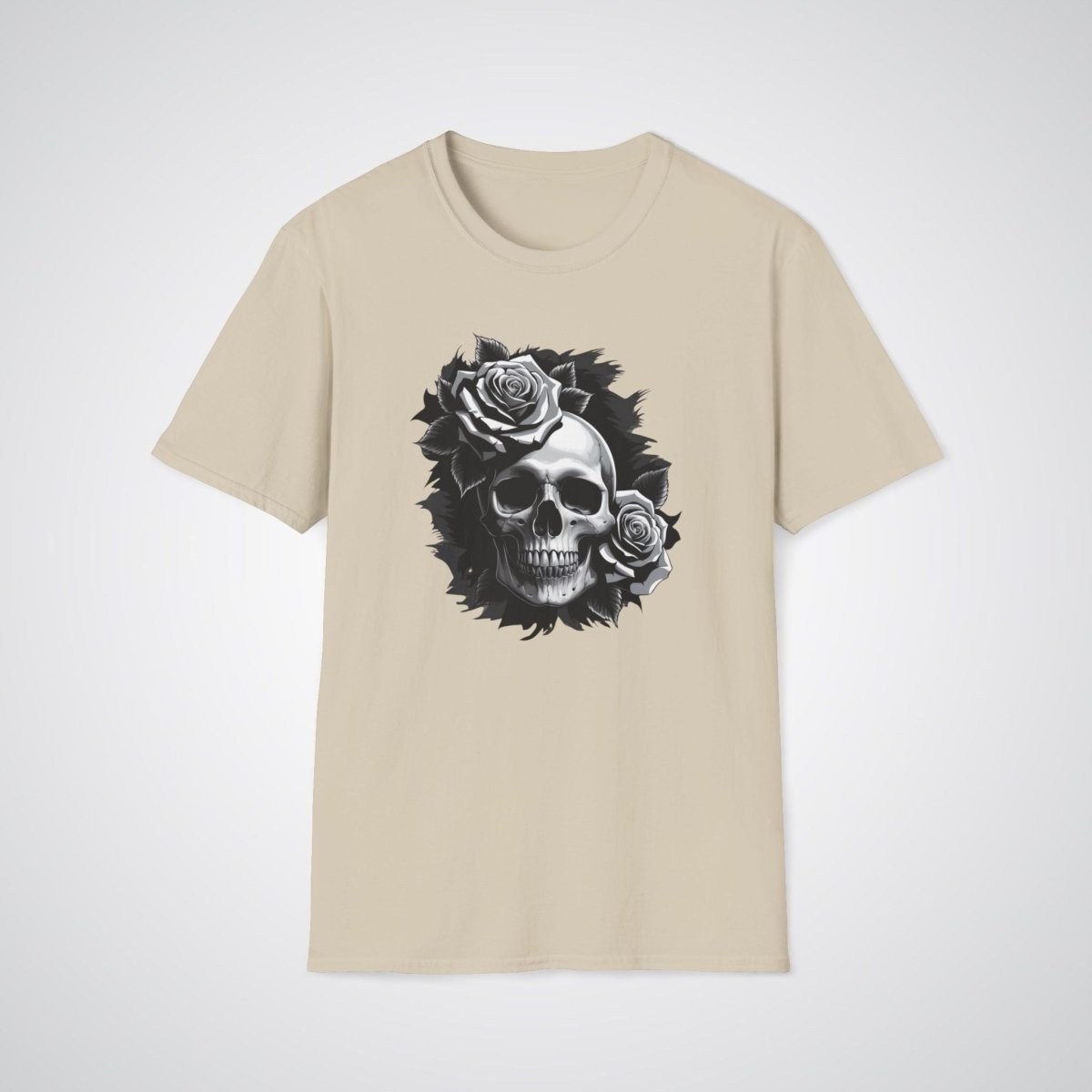 Skull with Roses Realism Tattoo Unisex T-Shirt - Tattoo Unleashed