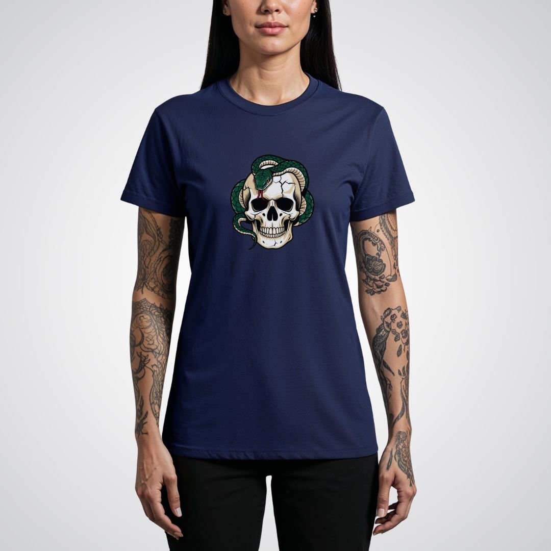 Snake and Skull Hybrid Neo - Traditional Tattoo Unisex T-Shirt - Tattoo Unleashed