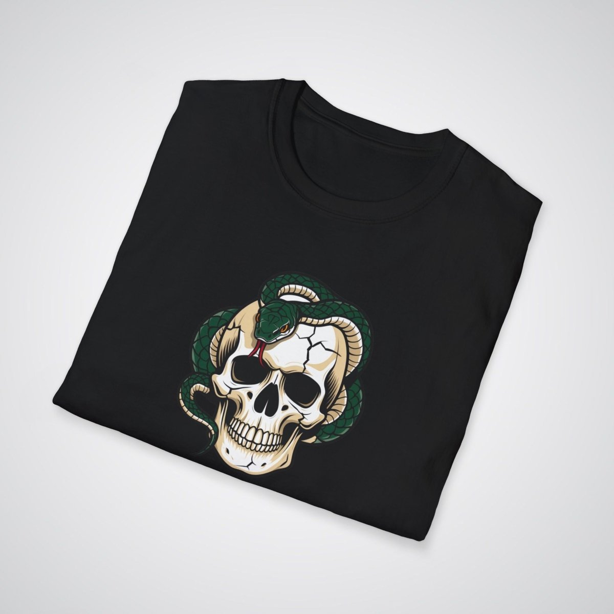 Snake and Skull Hybrid Neo - Traditional Tattoo Unisex T-Shirt - Tattoo Unleashed