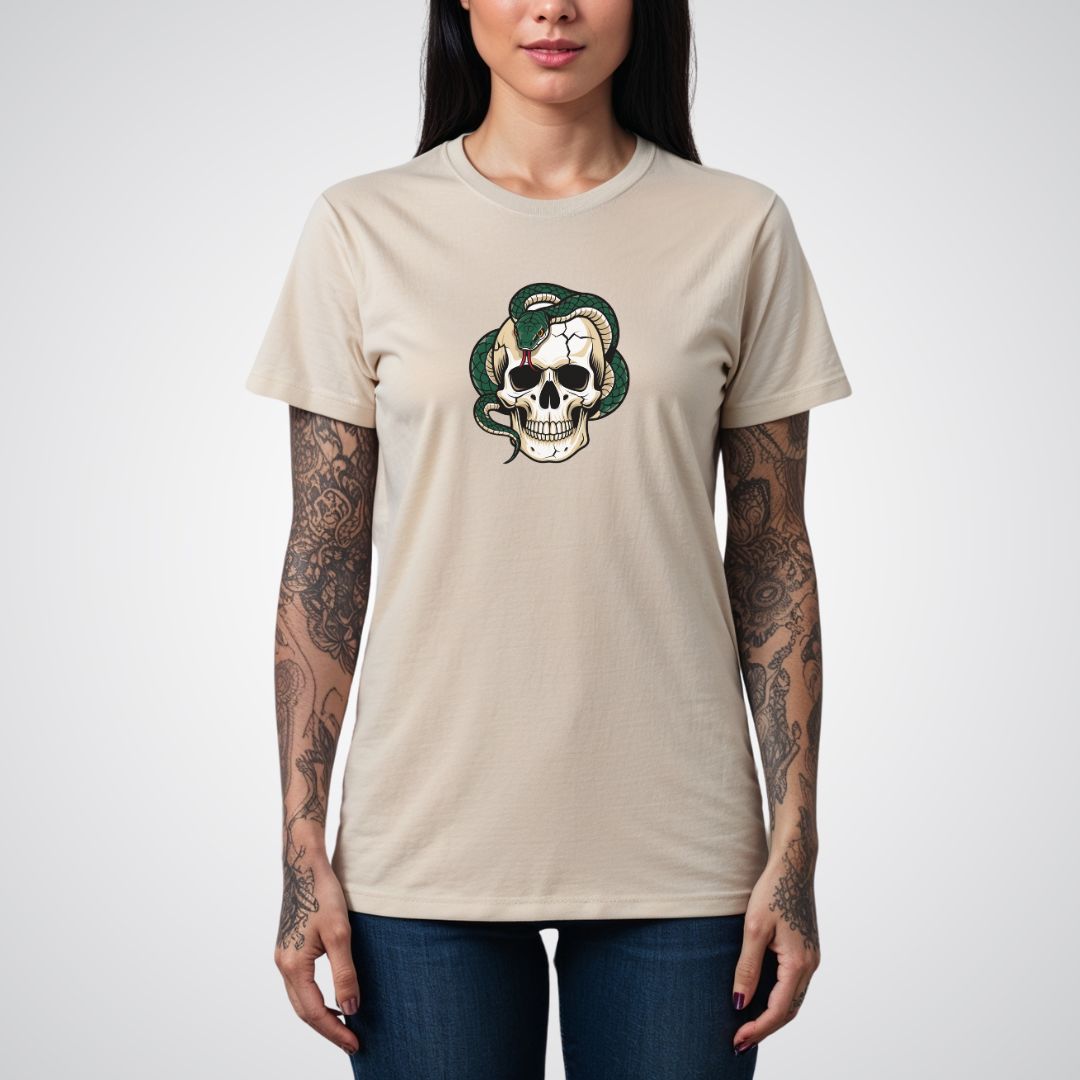 Snake and Skull Hybrid Neo - Traditional Tattoo Unisex T-Shirt - Tattoo Unleashed