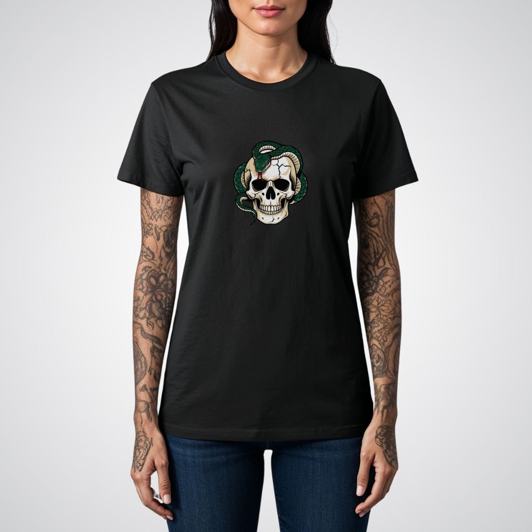 Snake and Skull Hybrid Neo - Traditional Tattoo Unisex T-Shirt - Tattoo Unleashed