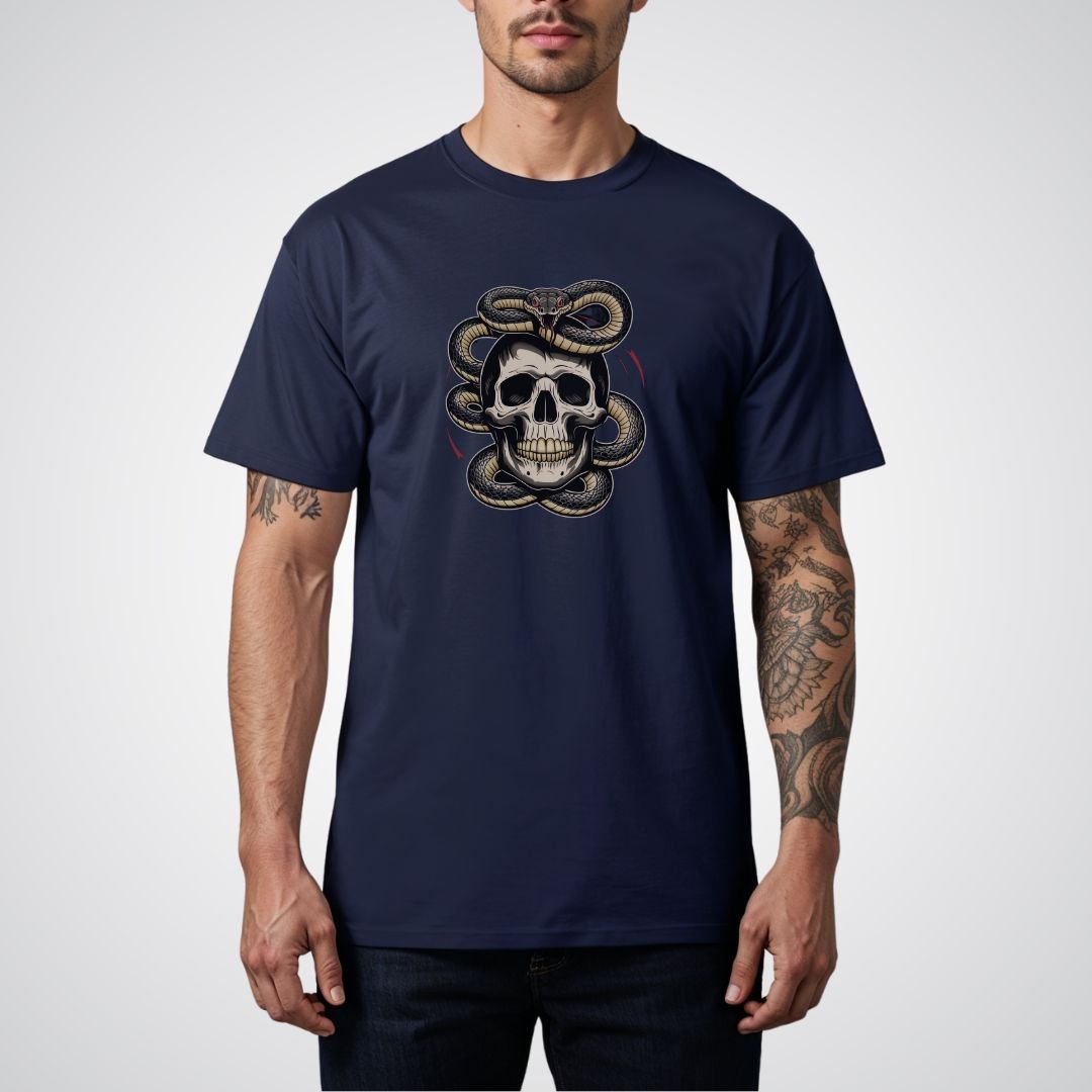 Snake and Skull Tattoo Unisex T-Shirt - Tattoo Unleashed