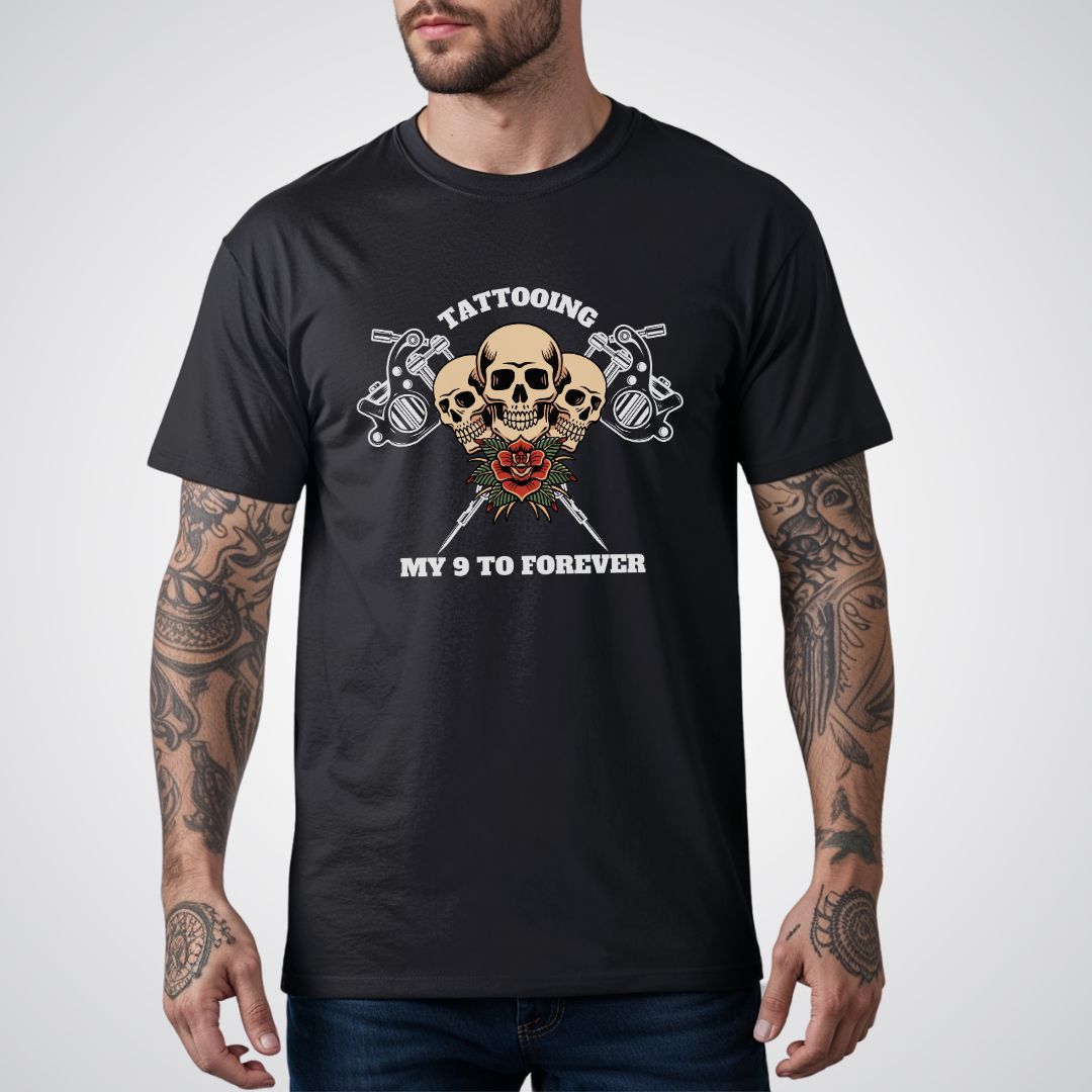 Tattooing my 9 to forever Unisex T-Shirt - Tattoo Unleashed