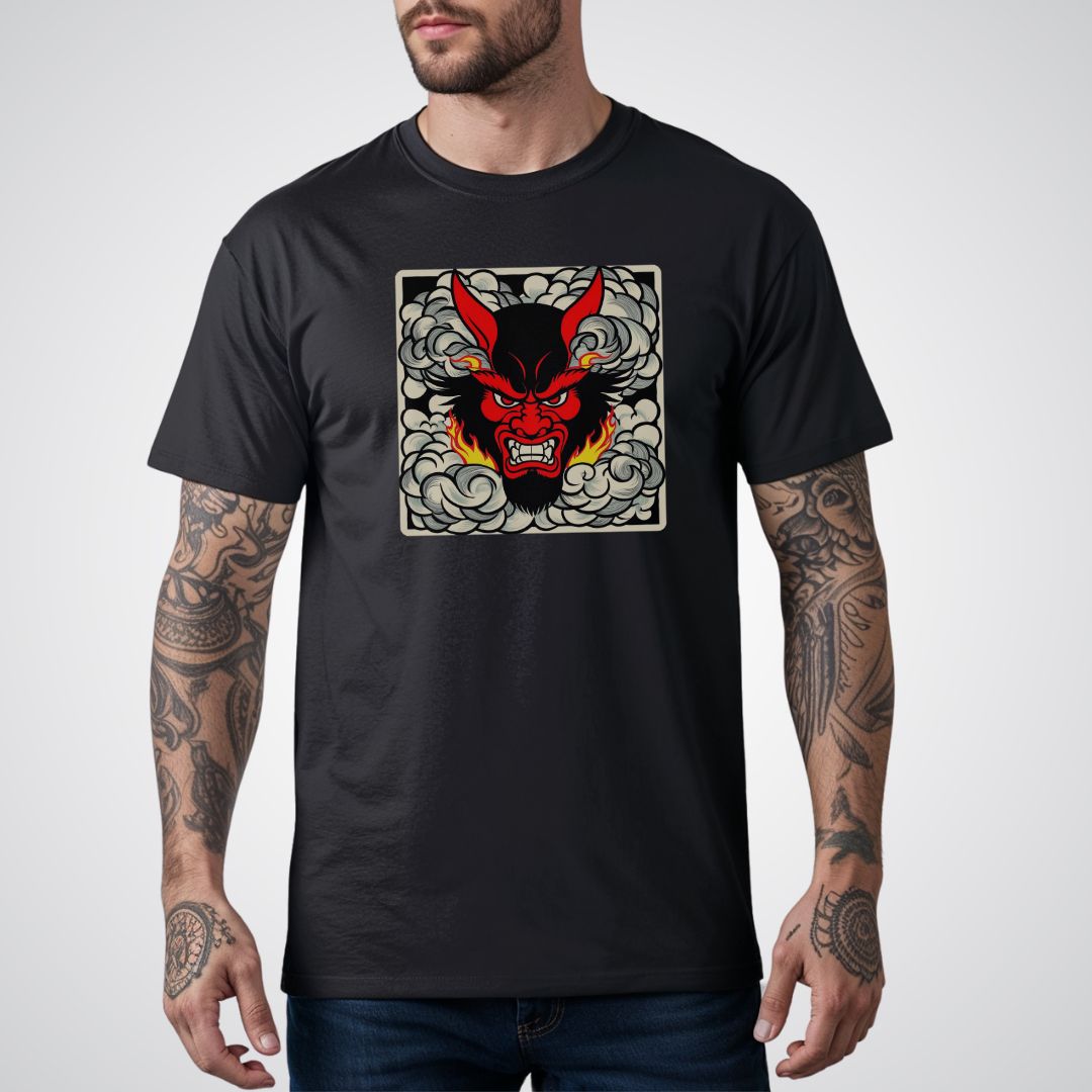 Tengu Mask Japanese Tattoo Unisex T-Shirt - Tattoo Unleashed