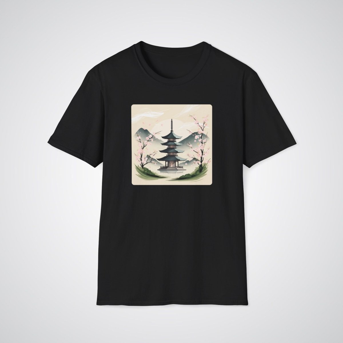 Traditional Japanese Pagoda Tattoo Unisex T-Shirt - Tattoo Unleashed