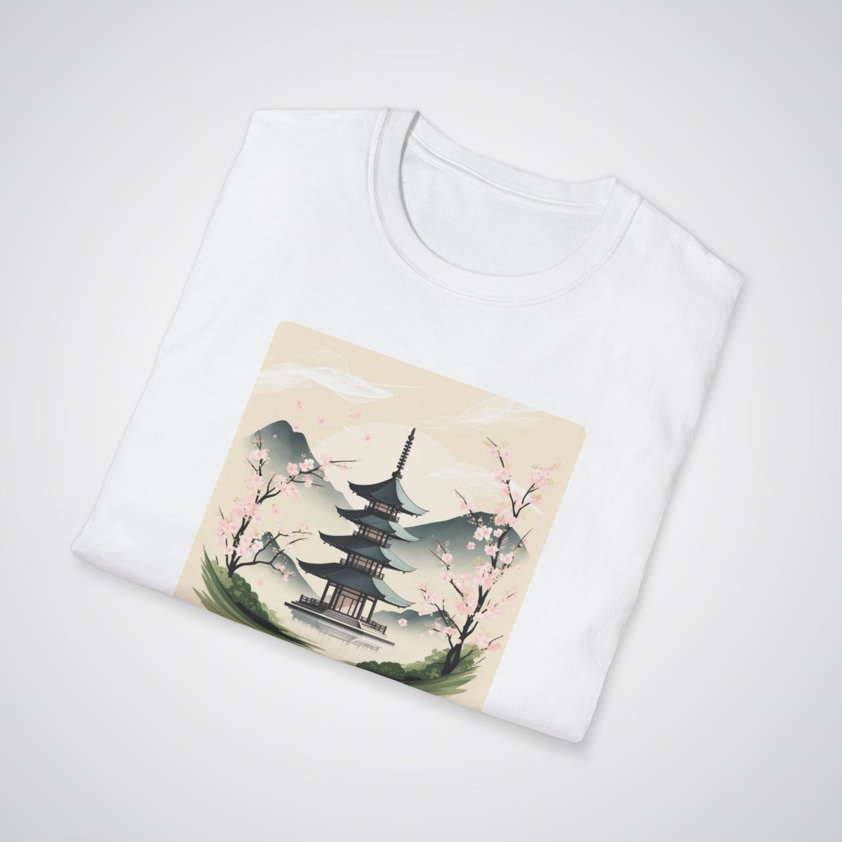 Traditional Japanese Pagoda Tattoo Unisex T-Shirt - Tattoo Unleashed