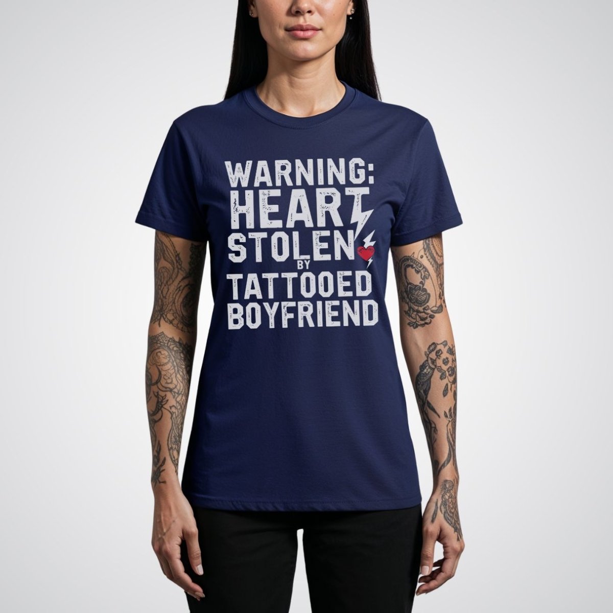 Warning: Heart Stolen by Tattooed Boyfriend Tattoo Unisex T-Shirt - Tattoo Unleashed