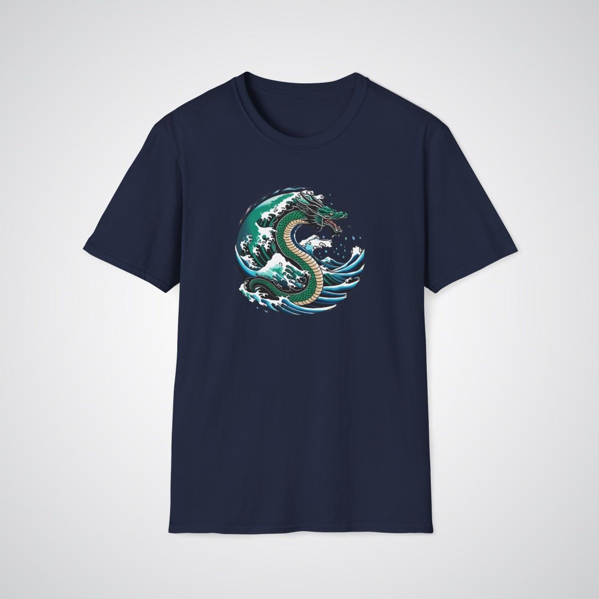 Water Dragon with Waves Japanese Tattoo Unisex T-Shirt - Tattoo Unleashed