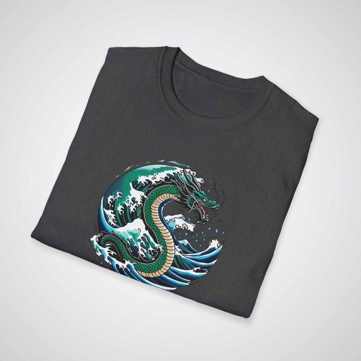 Water Dragon with Waves Japanese Tattoo Unisex T-Shirt - Tattoo Unleashed